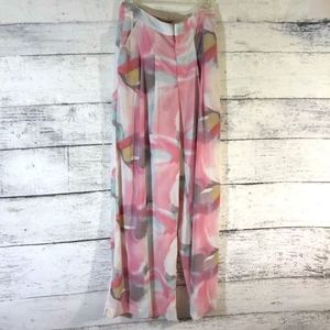 Alice and Olivia Wide Leg Flowy High-Waisted Pant